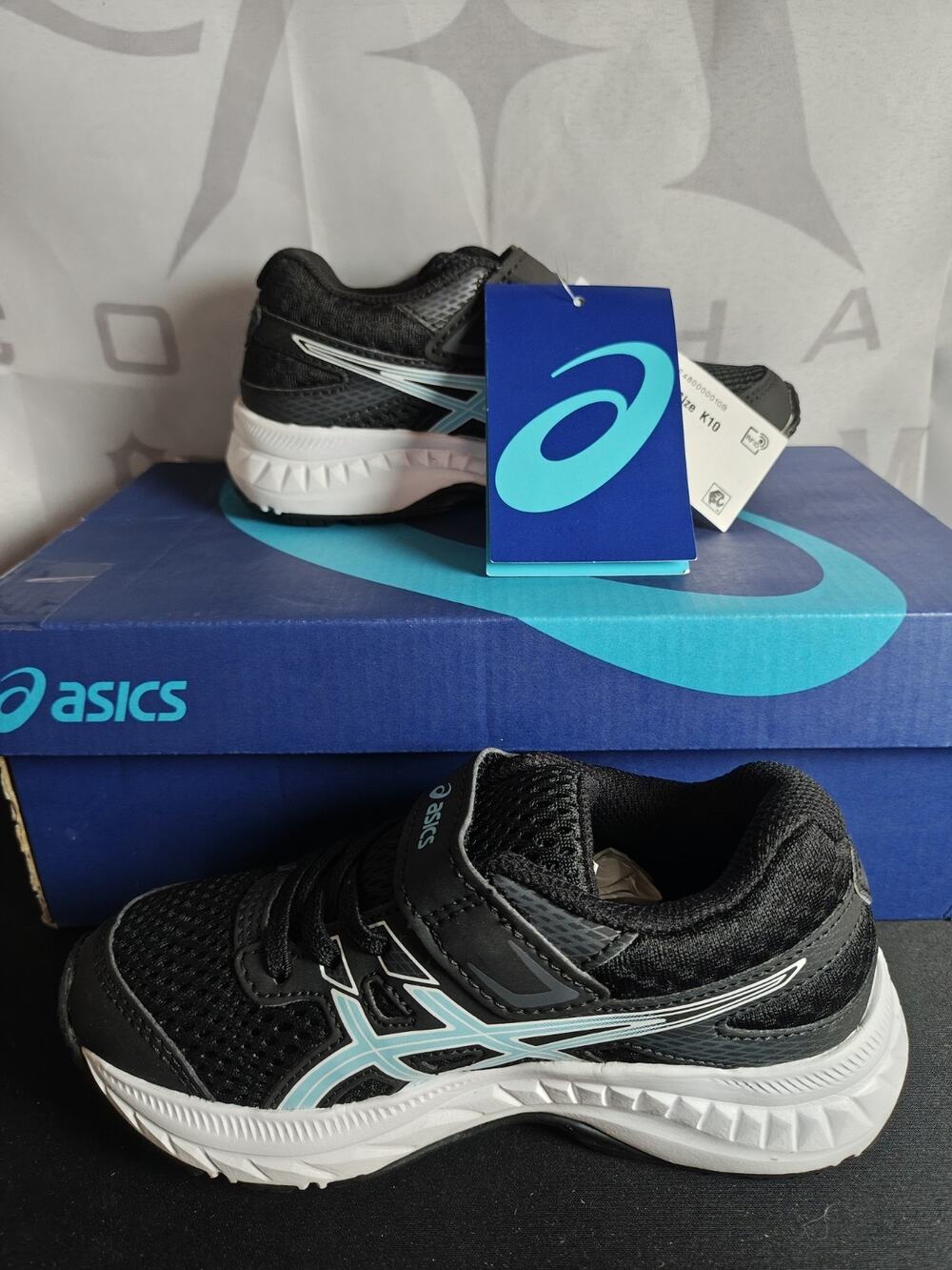 Asics Pre-School Size K 10 Contend 6 PS Kids Running Shoes Ocean Decay NWB NWT